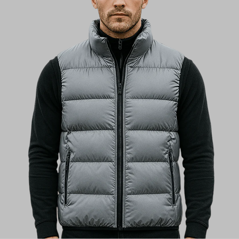 Men's - Quilted Waistcoat - Warm Winter Layer - Stylish Insulation