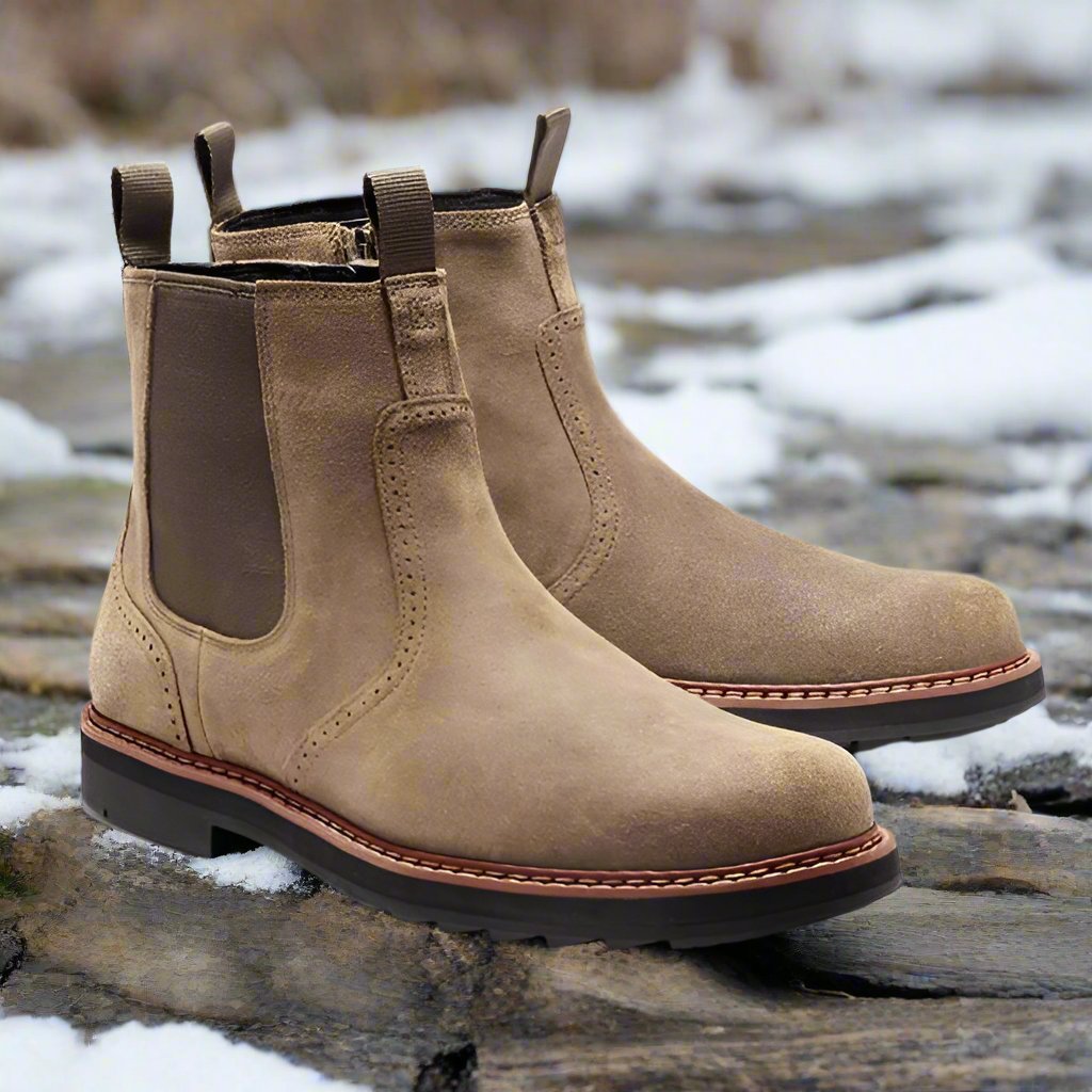 Men's - Chelsea Suede Boots - Smart Casual Look