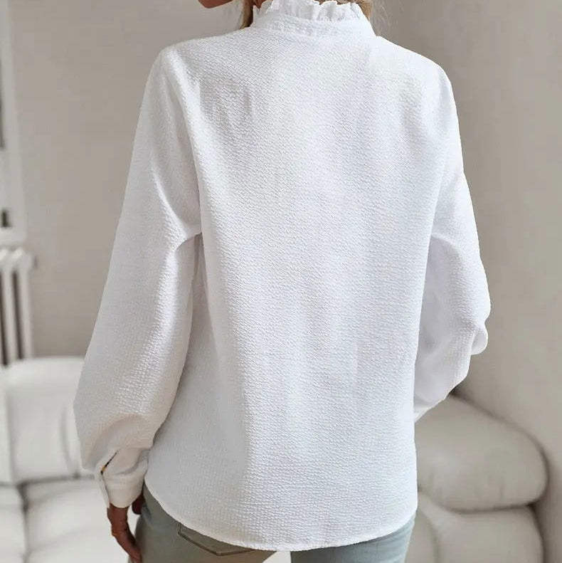 Women's - Long Sleeve Blouse - Soft Fabric - Stylish Viola Collection - Perfect for Any Occasion
