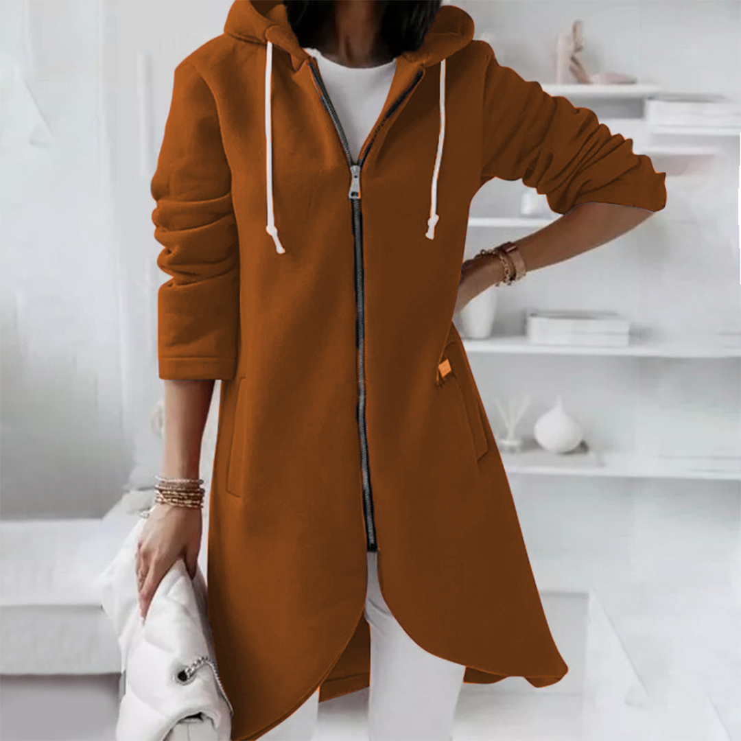 Women - Hoodie - Long Zip-Up - Casual Layer