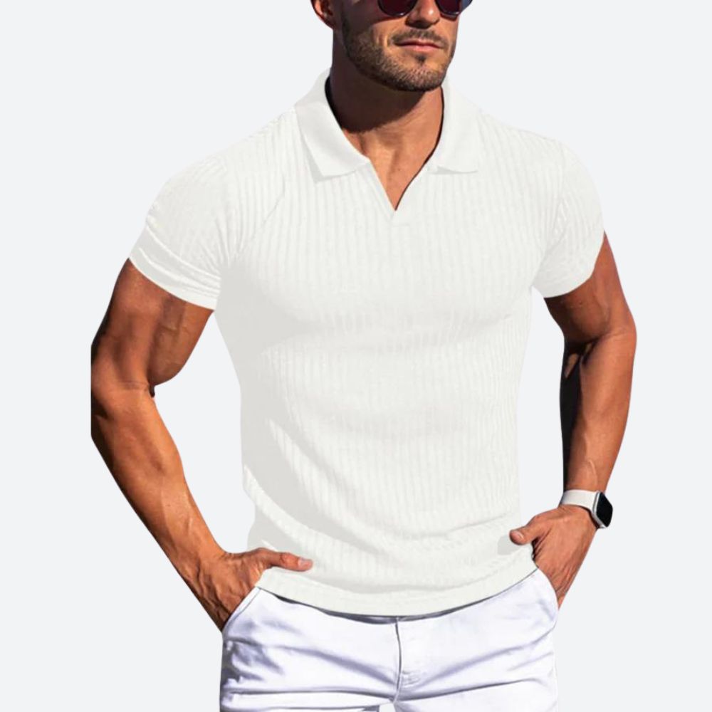 Men's - Tailored Polo Shirt - Stylish & Comfortable