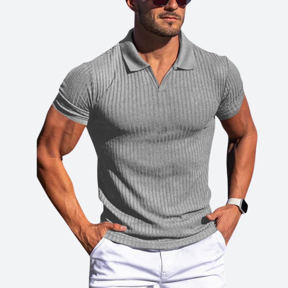 Men's - Tailored Polo Shirt - Stylish & Comfortable
