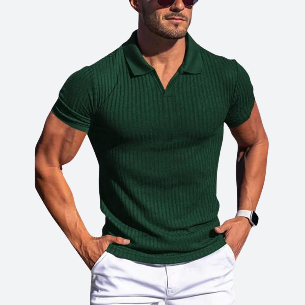 Men's - Tailored Polo Shirt - Stylish & Comfortable