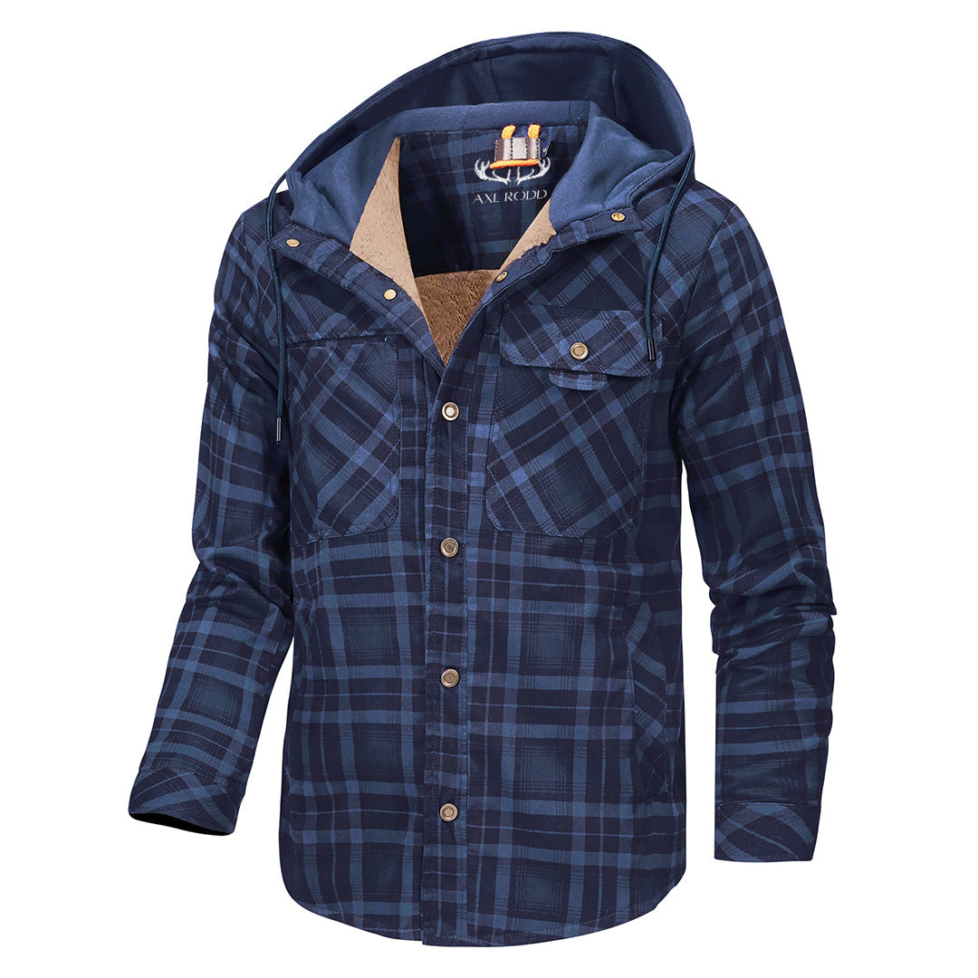 Men's - Lumberjack Hoodie - Cosy Flannel Material - Stylish Casual Wear