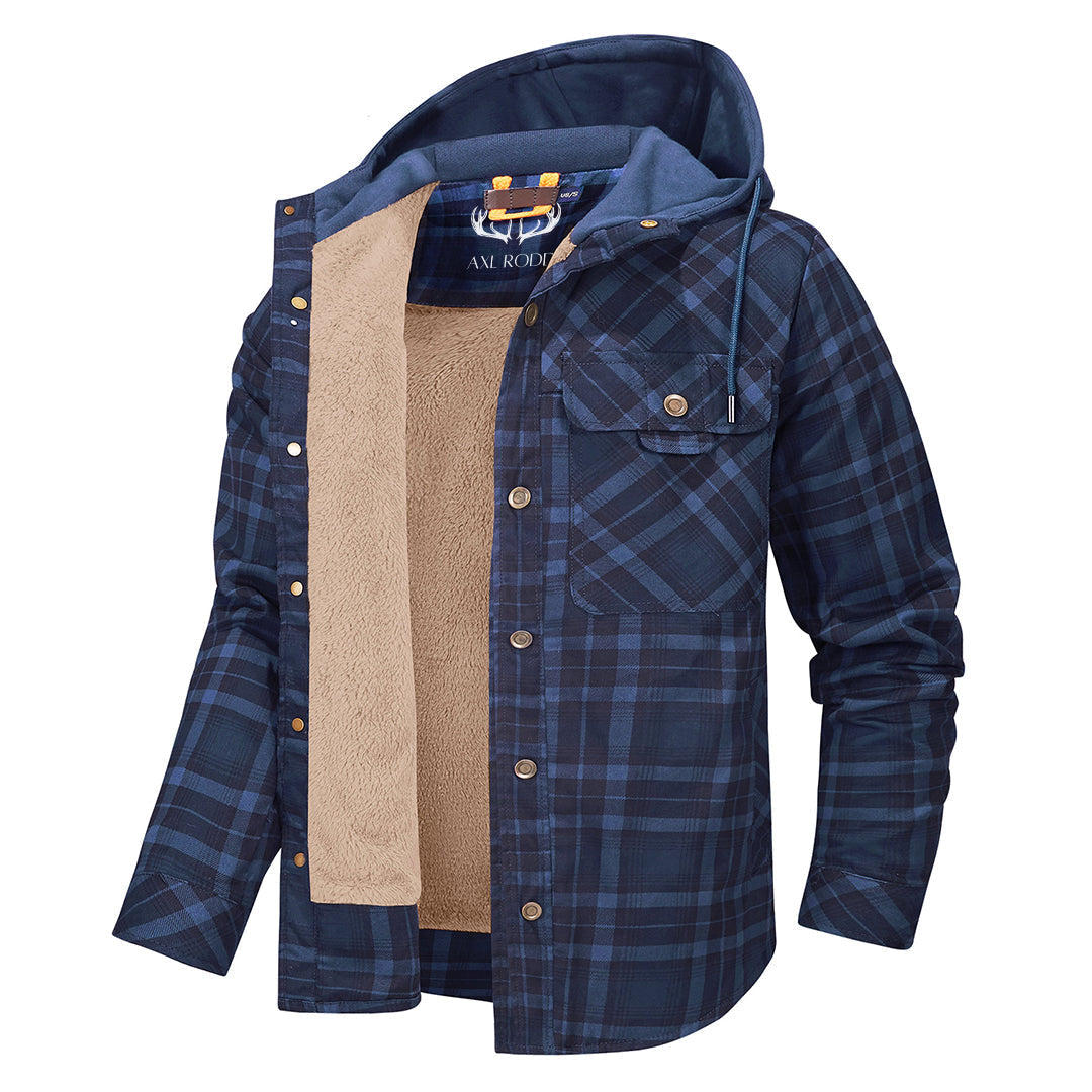 Men's - Lumberjack Hoodie - Cosy Flannel Material - Stylish Casual Wear
