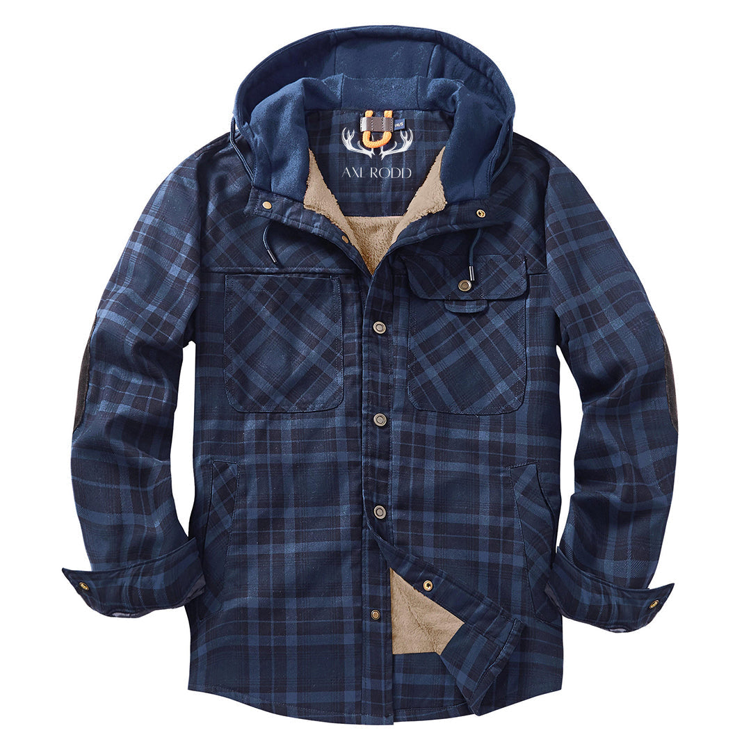 Men's - Lumberjack Hoodie - Cosy Flannel Material - Stylish Casual Wear