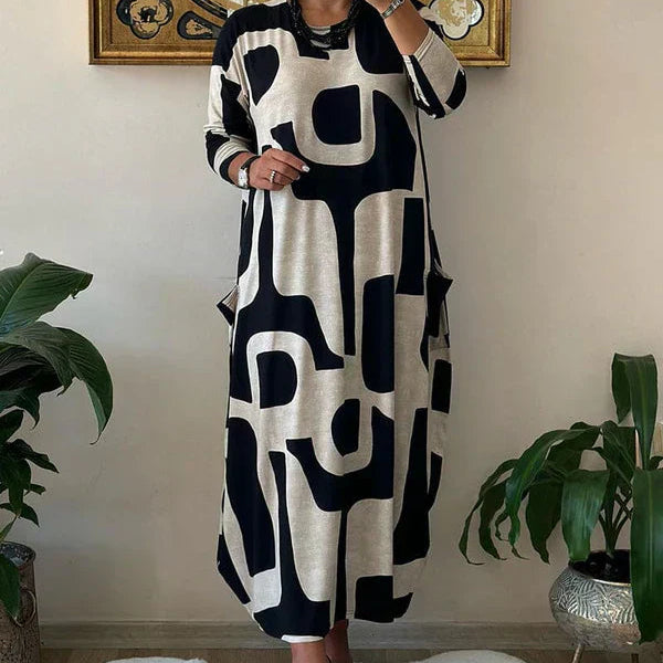 Women's - Elegant Art-Inspired Dress - Comfy, Chic Design - Perfect for Any Occasion - Effortless Fashion Statement