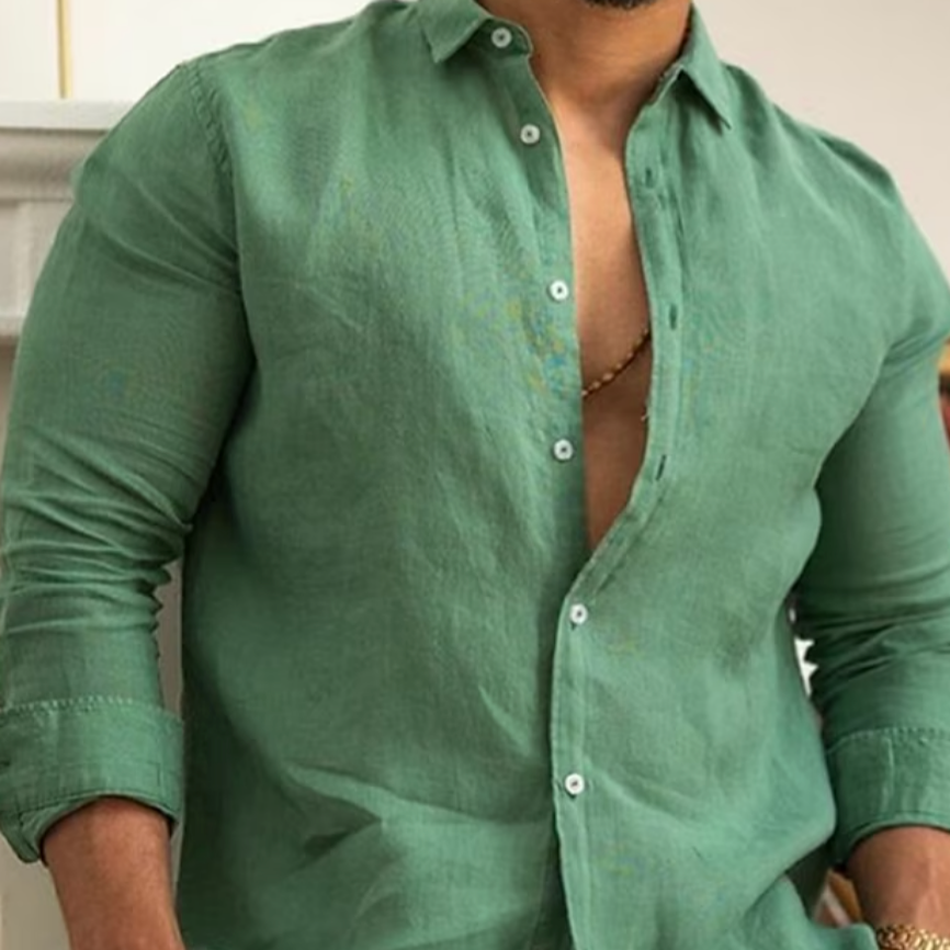 Men's - Button-Up Long-Sleeve Shirt - Modern Fit