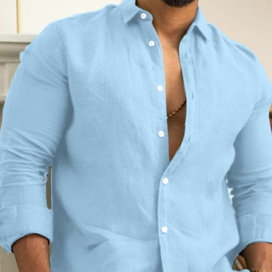 Men's - Button-Up Long-Sleeve Shirt - Modern Fit