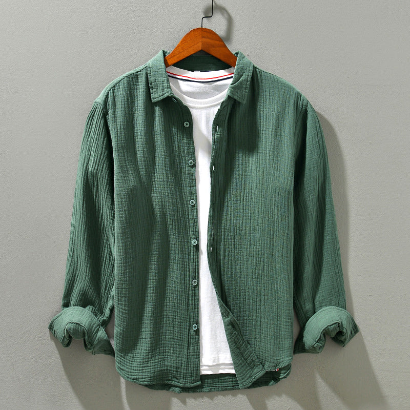 Men's - Casual Long Sleeve Shirt - Relaxed Fit