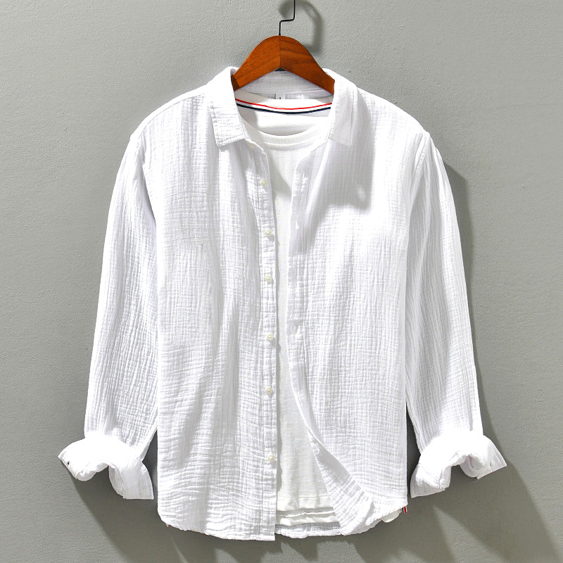 Men's - Casual Long Sleeve Shirt - Relaxed Fit
