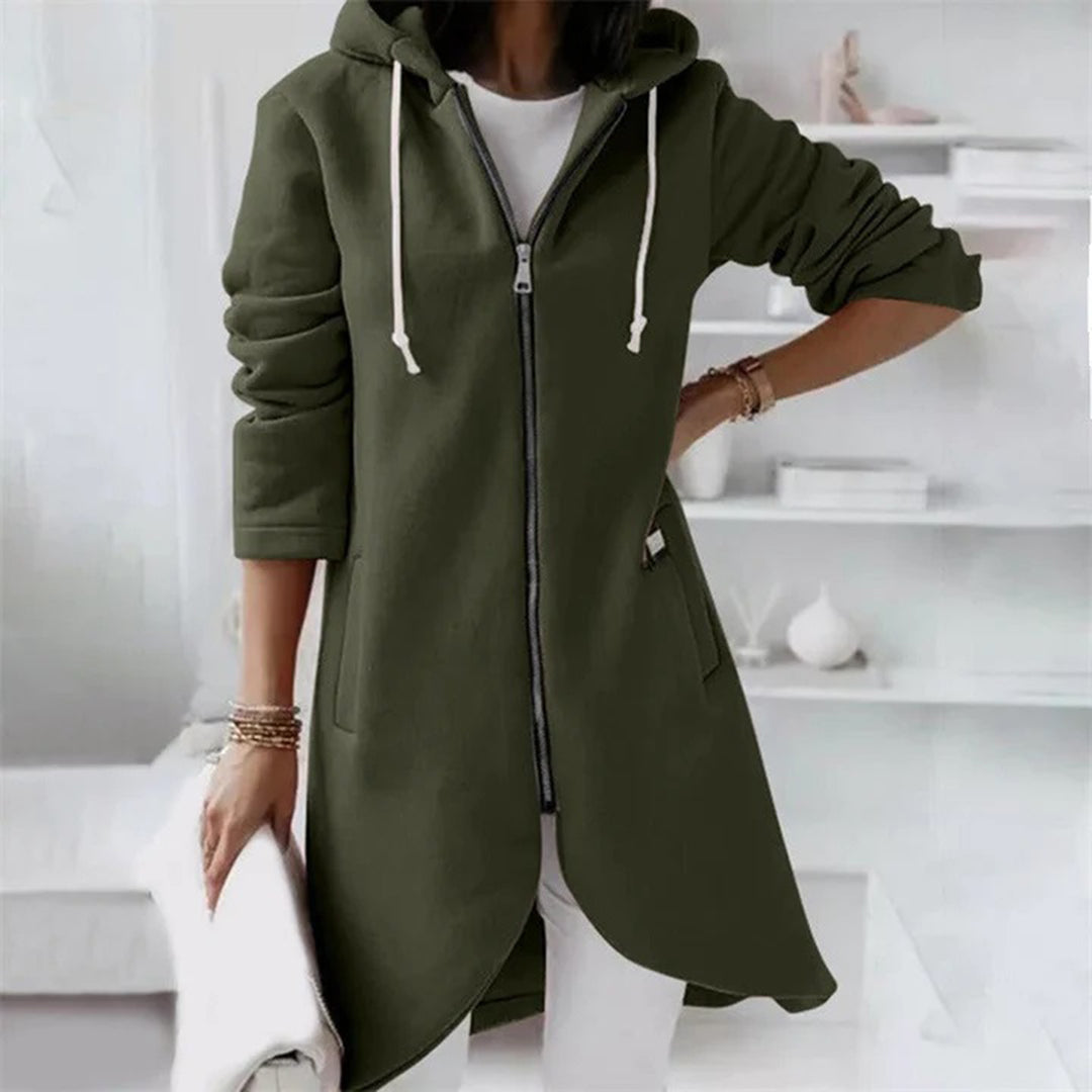 Women - Hoodie - Long Zip-Up - Casual Layer