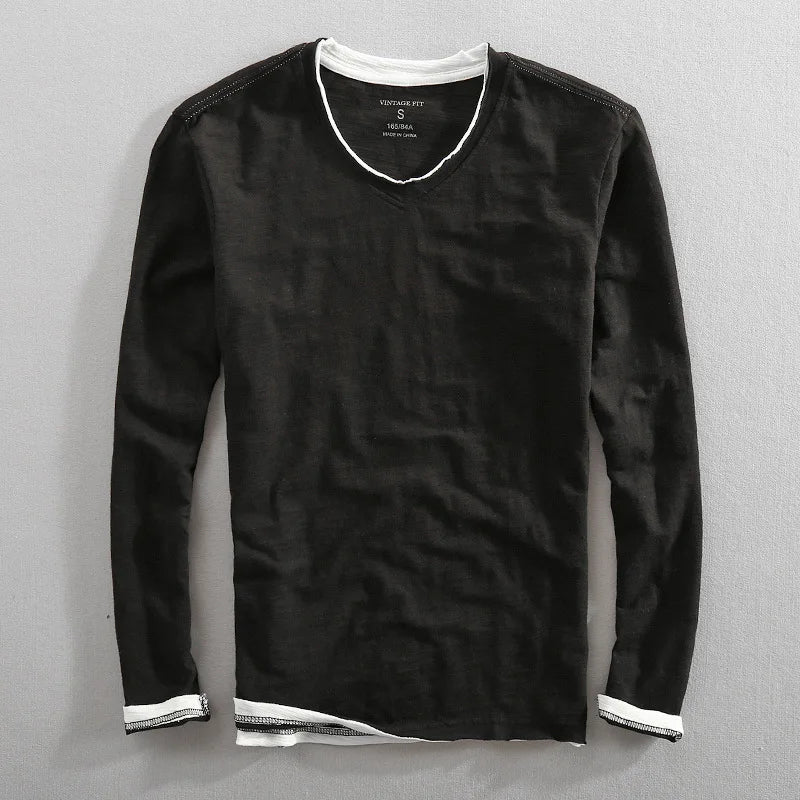 Men's - Long Sleeve T-Shirt - Cotton - Comfortable & Stylish