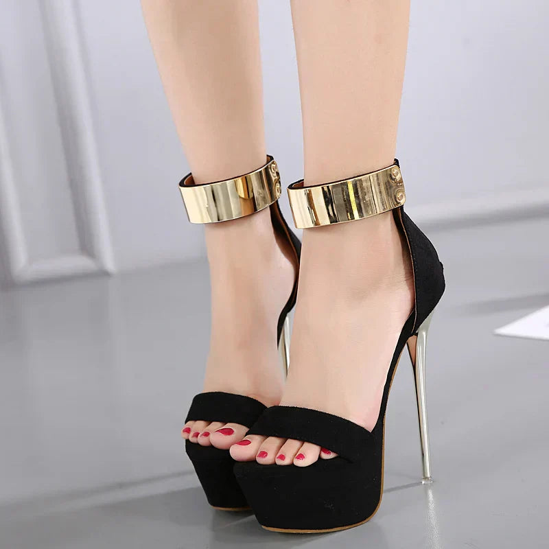 Women's - Ankle Strap Stilettos - Elegant High Heels - Stylish Design for Any Occasion - Perfect Footwear for Chic Outfits