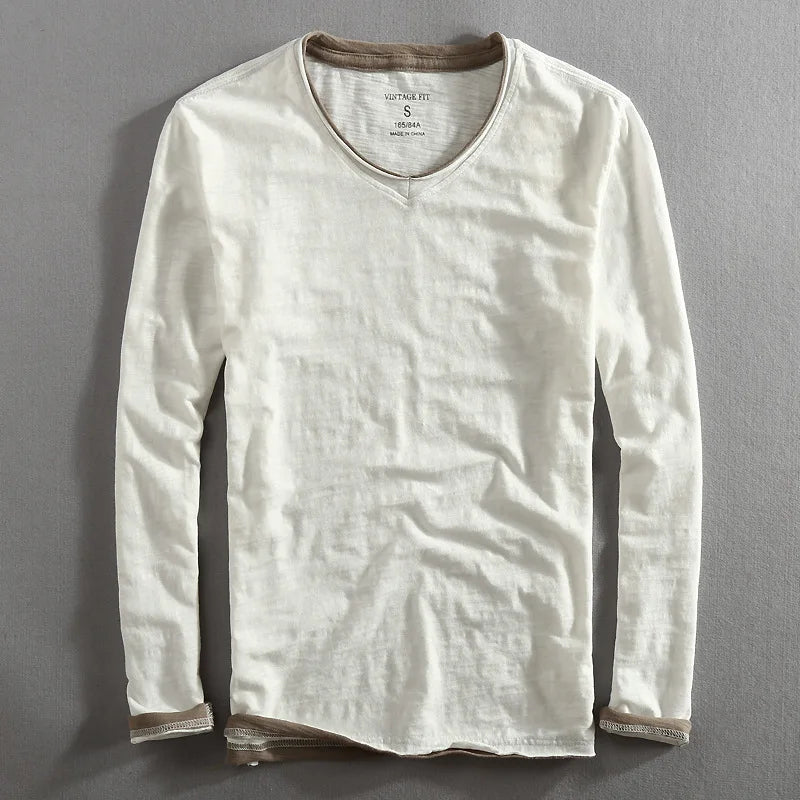 Men's - Long Sleeve T-Shirt - Cotton - Comfortable & Stylish