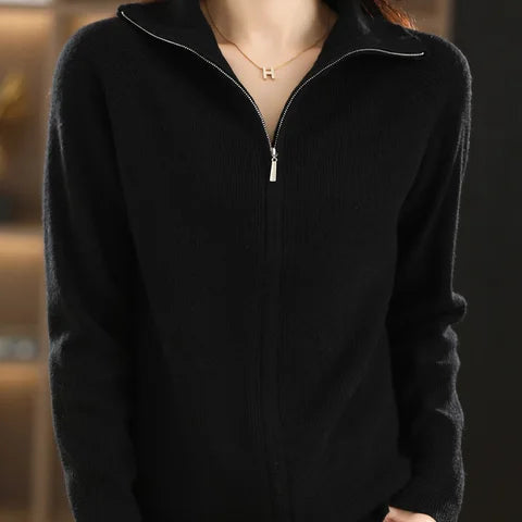 Women's - Casual Knitted Soft Jacket - Cosy Material - Perfect for Everyday Wear - Stylish Comfort for All Occasions