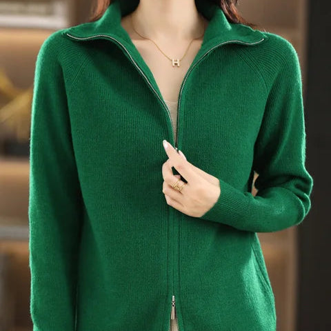 Women's - Casual Knitted Soft Jacket - Cosy Material - Perfect for Everyday Wear - Stylish Comfort for All Occasions
