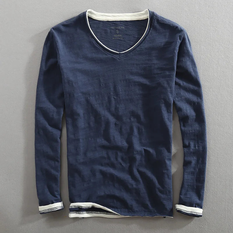 Men's - Long Sleeve T-Shirt - Cotton - Comfortable & Stylish