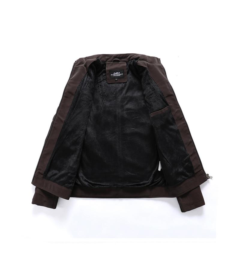 Men's - Motorbike Jacket - High-Quality Leather with Stand-Up Collar