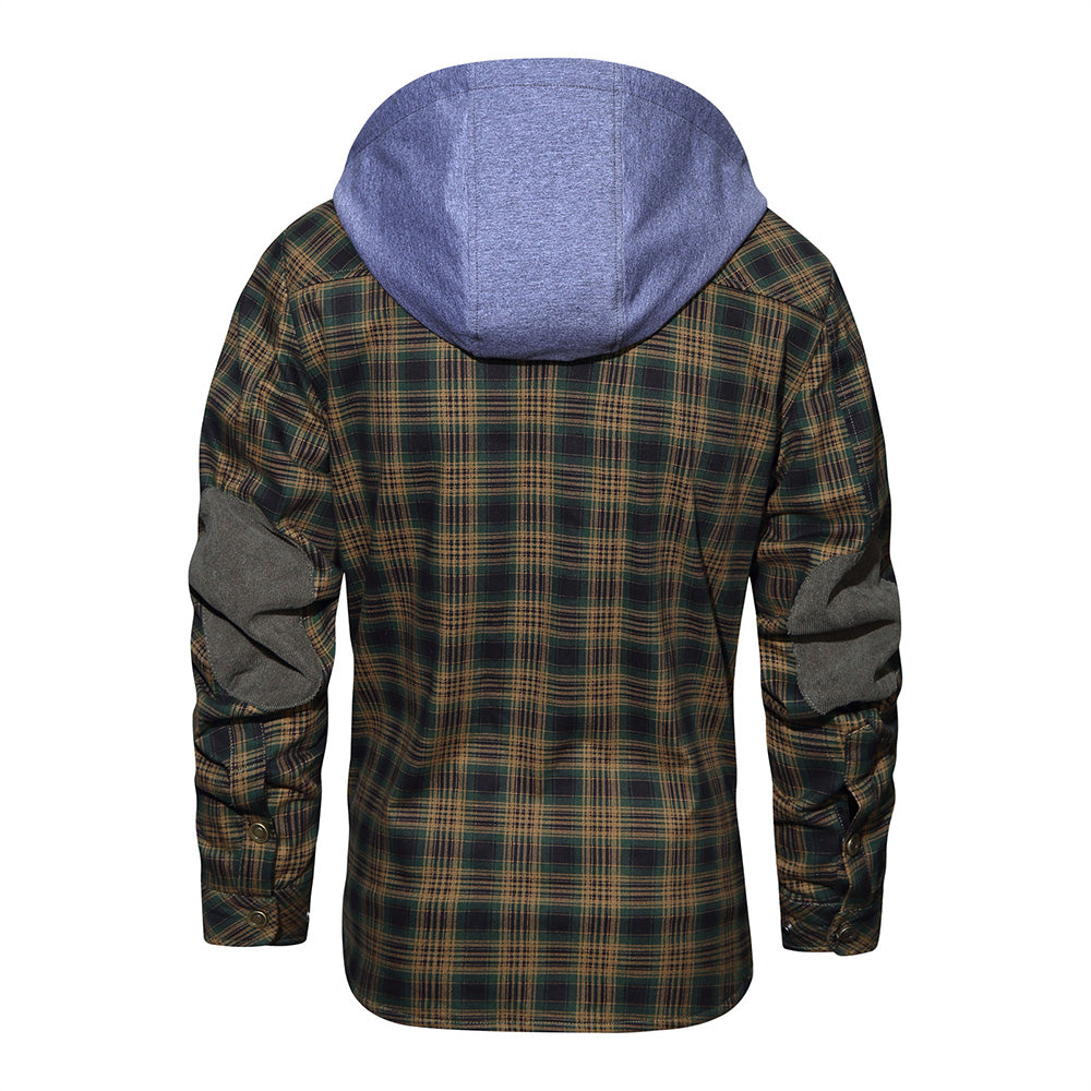 Men's - Lumberjack Hoodie - Cosy Flannel Material - Stylish Casual Wear
