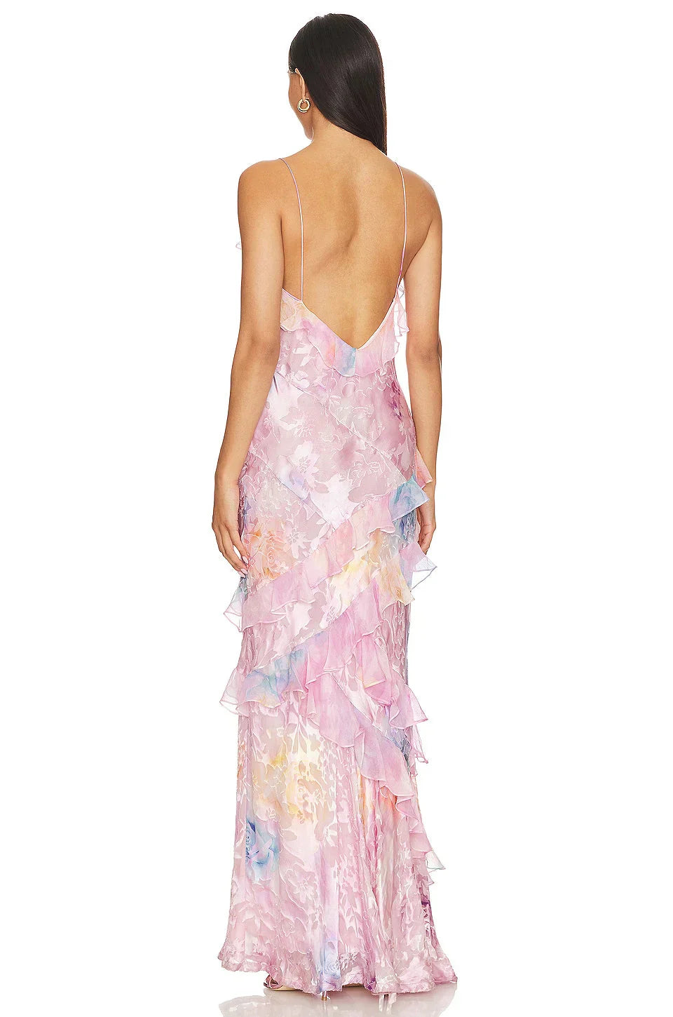 Women's - Ruffled Long Dress - Elegant Flowing Style - Perfect for Special Occasions and Casual Outings