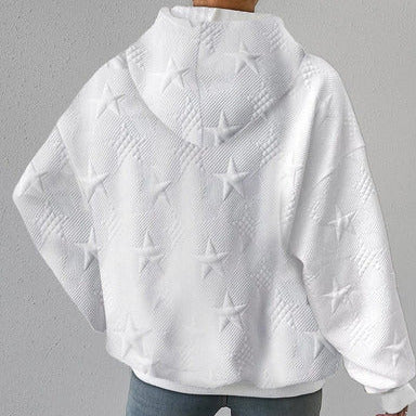 Women's - White Long Sleeve - Knitted Hoodie