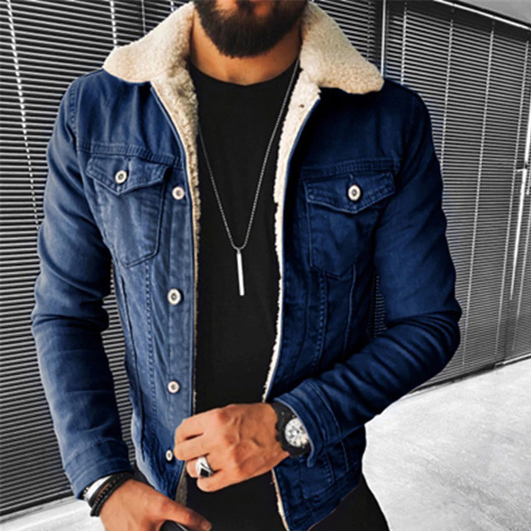 Men - Jacket - Lined Denim - Durable Style