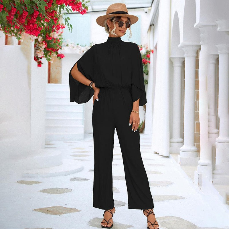 Women's - Chic Summer Jumpsuit - Lightweight Fabric - Versatile & Stylish Design for Effortless Elegance