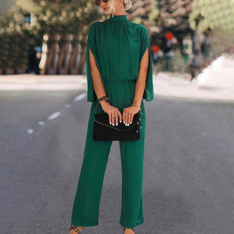 Women's - Chic Summer Jumpsuit - Lightweight Fabric - Versatile & Stylish Design for Effortless Elegance