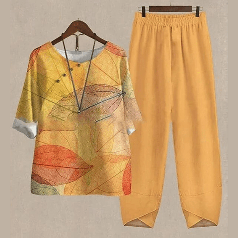 Women's - Shirt and Pants Set - Soft Fabric for All-Day Comfort - Stylish Casual Outfit for Any Occasion