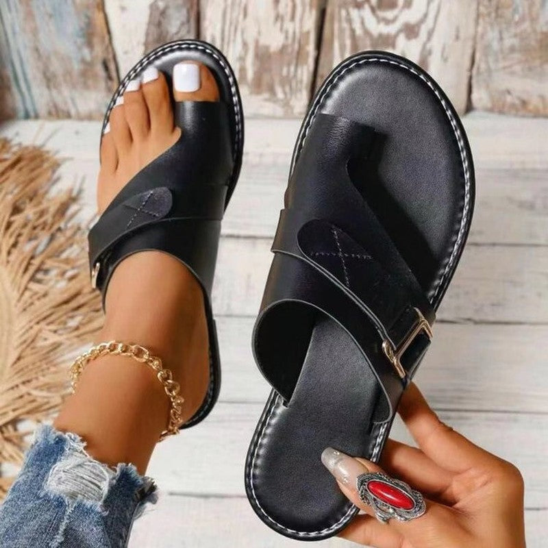 Women's - Stylish Leather Sandals - Supportive Fit