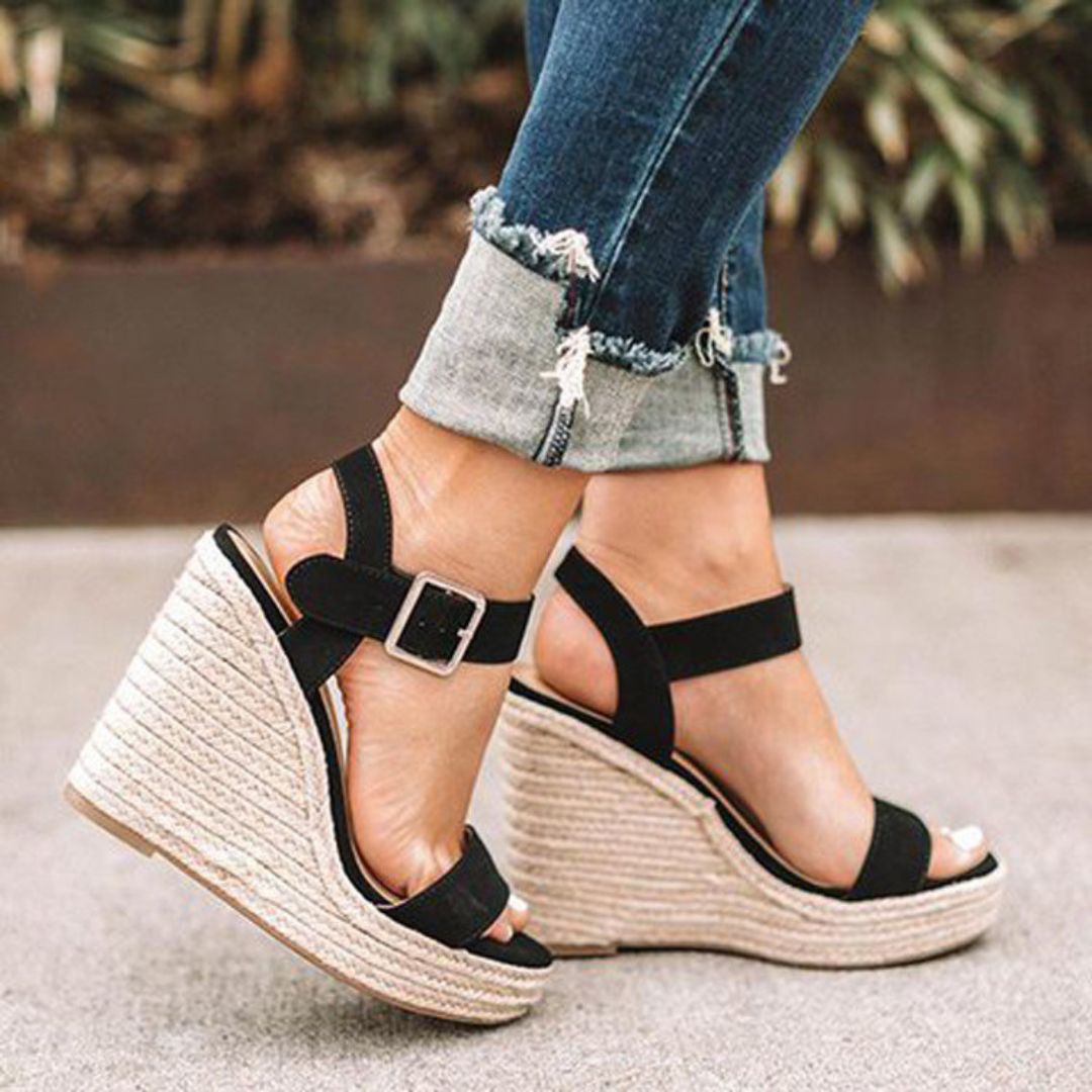 Women’s - Wedge Slipper Heels – Elegant & Comfortable