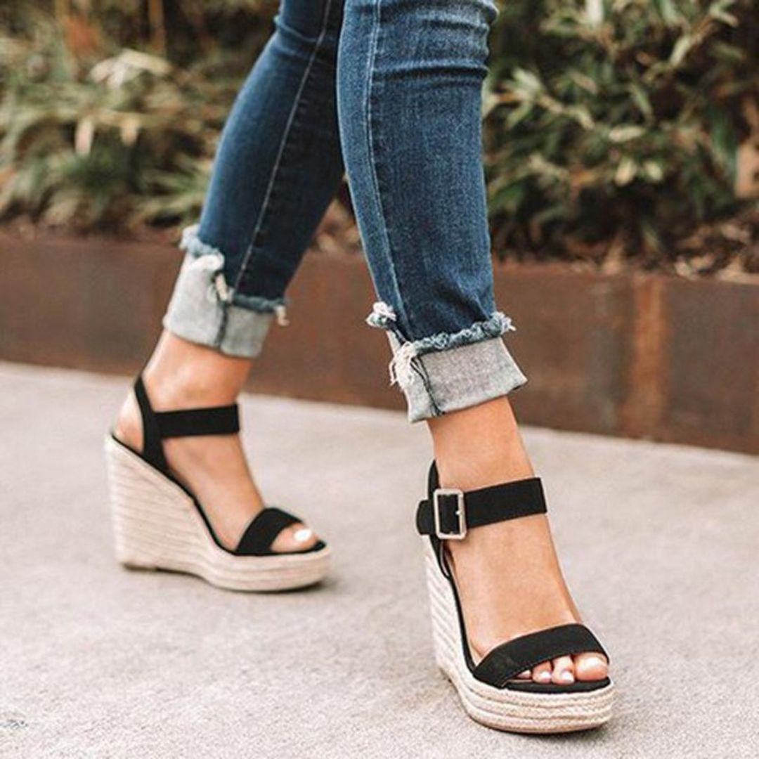 Women’s - Wedge Slipper Heels – Elegant & Comfortable