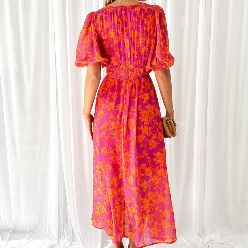 Women's - Floral Maxi Dress - Summer Style