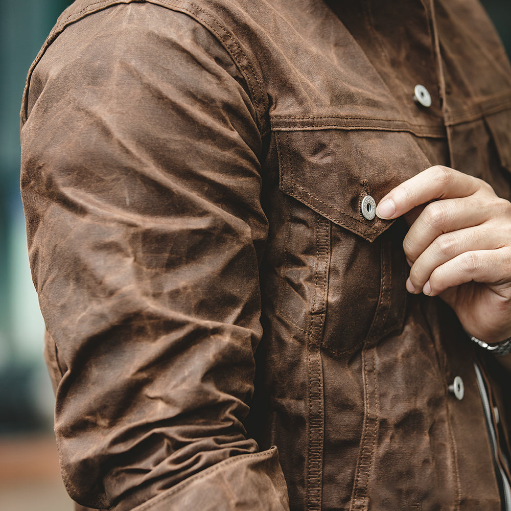 Men's - Short Lined Cruiser Jacket - Tin Cloth - Stylish & Durable Outerwear