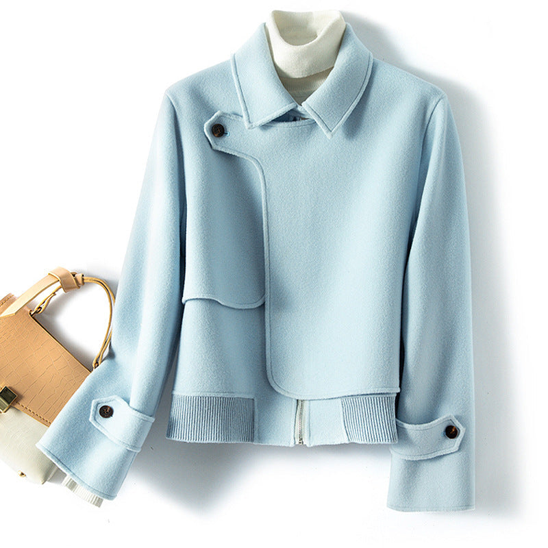 Women's - Stylish Wool Jacket - Classic Warmth & Timeless Elegance