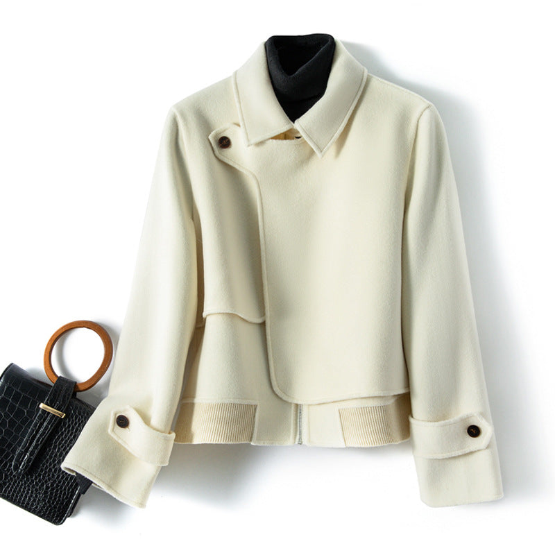 Women's - Stylish Wool Jacket - Classic Warmth & Timeless Elegance