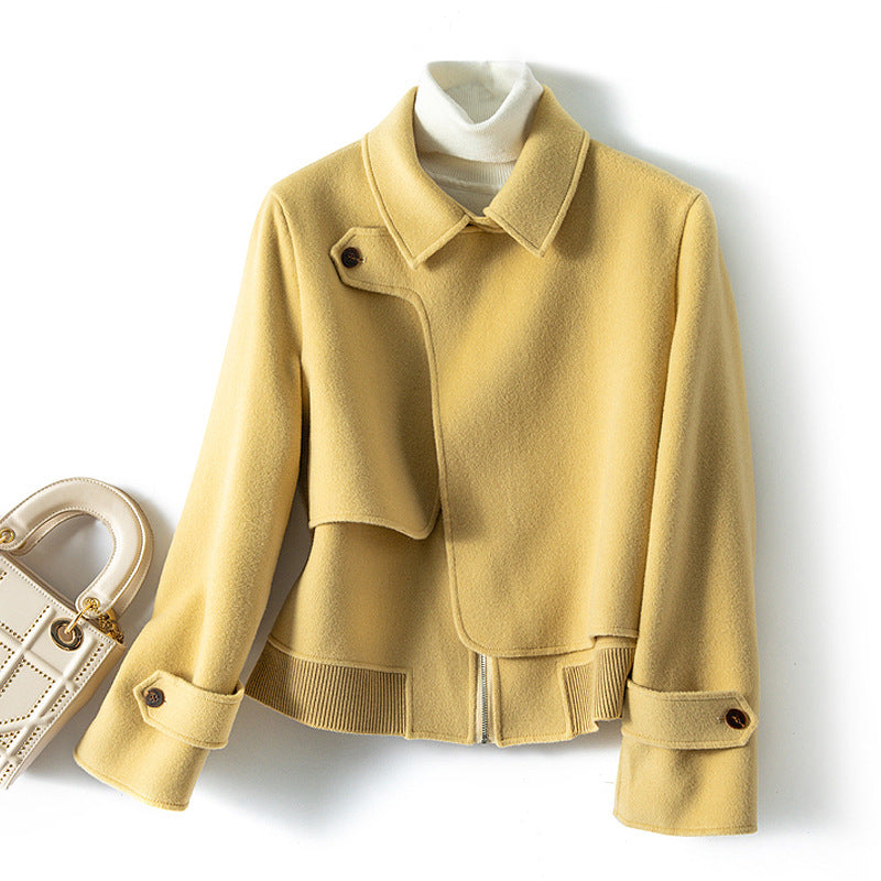 Women's - Stylish Wool Jacket - Classic Warmth & Timeless Elegance