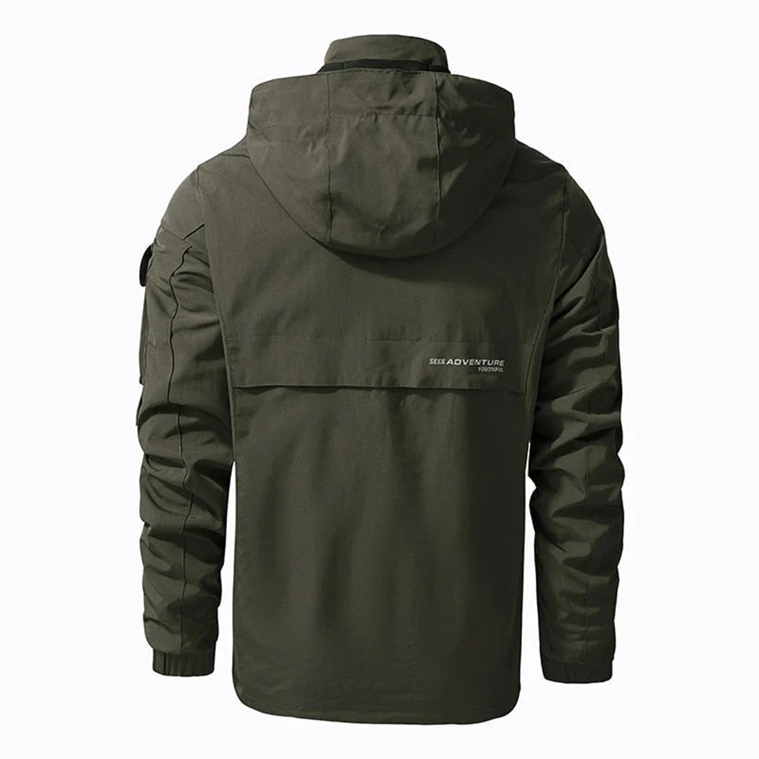Men's - Windbreaker Jacket - Lightweight, Waterproof, Hooded - Tactical Jacket