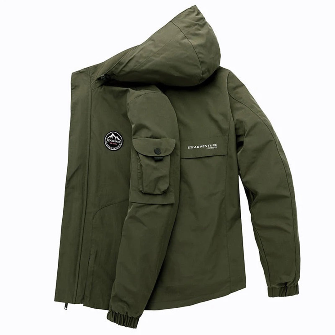 Men's - Windbreaker Jacket - Lightweight, Waterproof, Hooded - Tactical Jacket