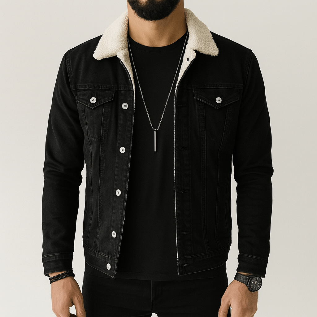 Men - Jacket - Lined Denim - Durable Style