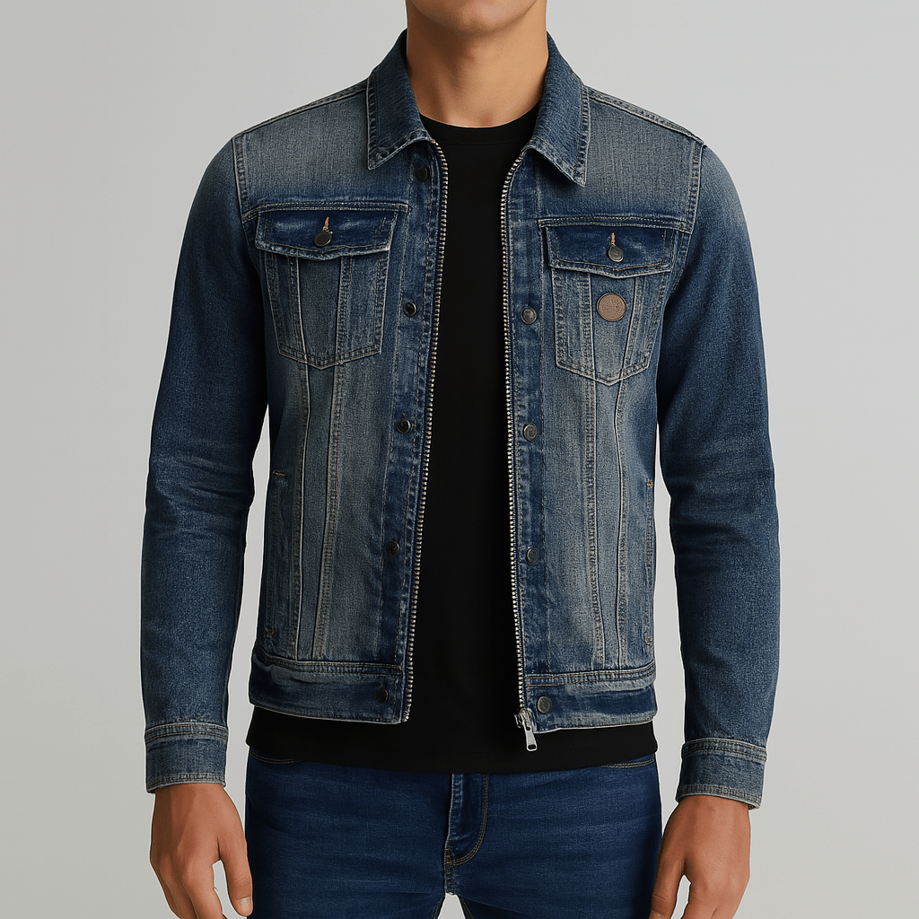 Men - Jacket - Vintage Denim - Retro Look