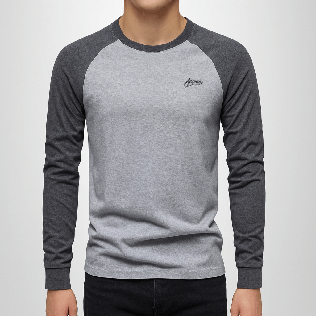 Men - T-Shirt - Long Sleeve - Cotton Blend