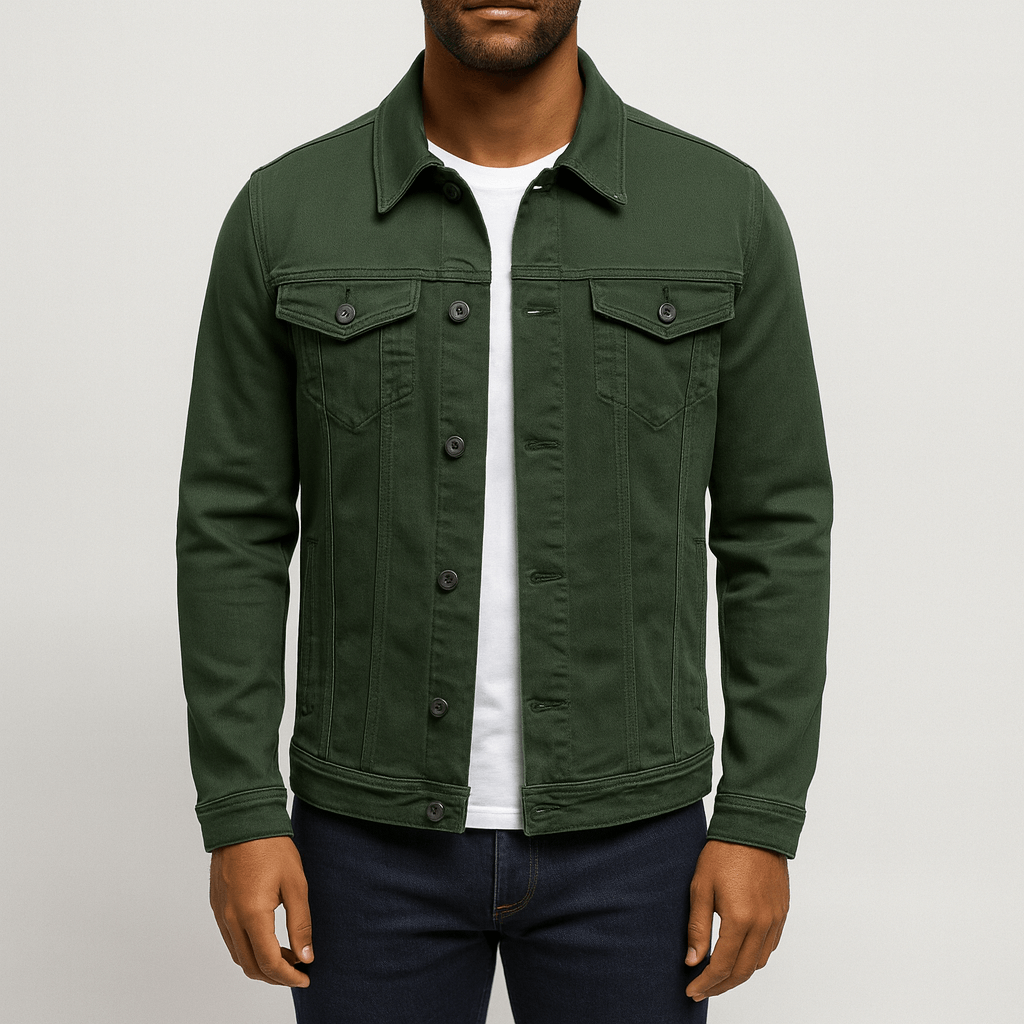 Men's - Denim Jacket - Classic Button Up Style
