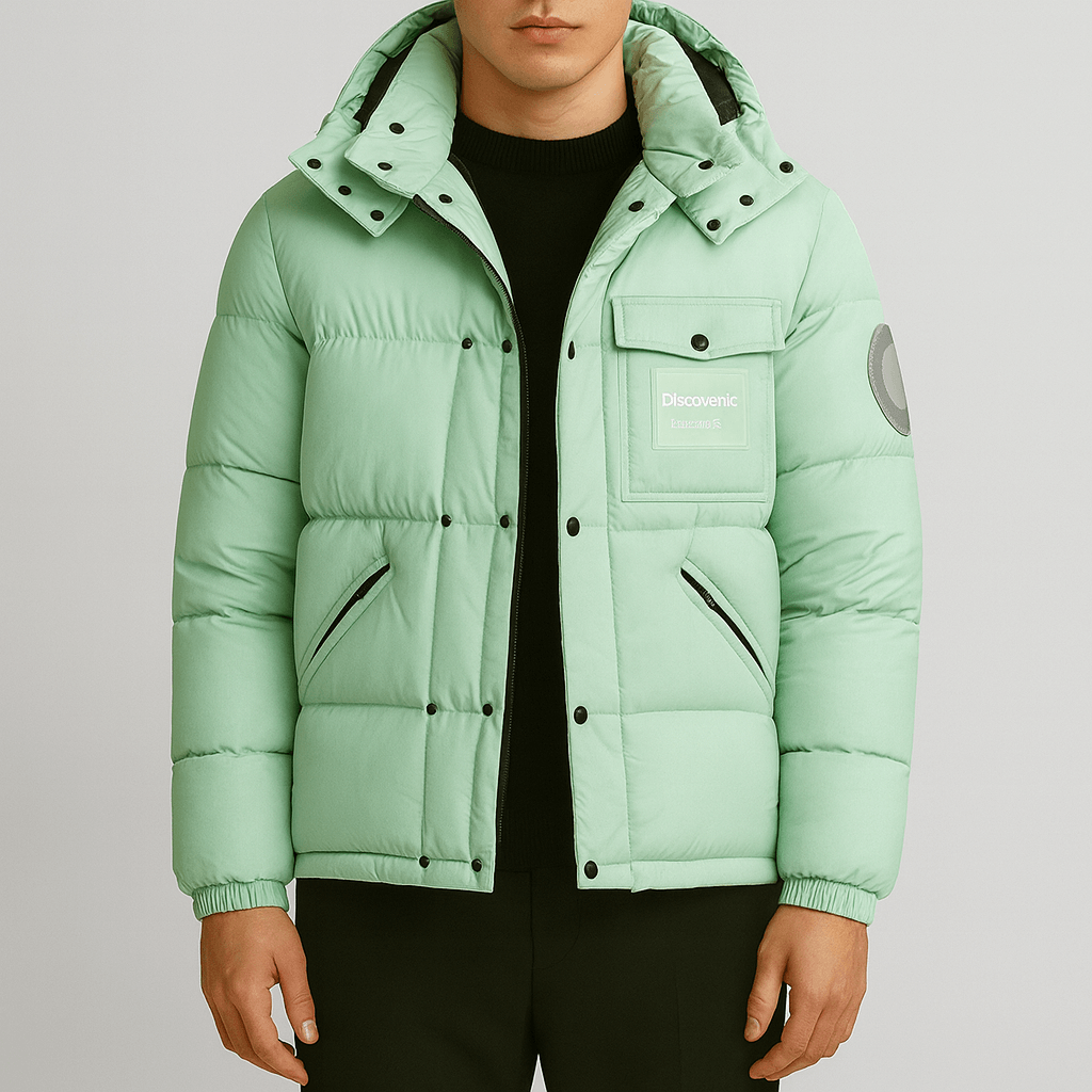 Men's - Hooded Down Jacket - Warm Winter Wear