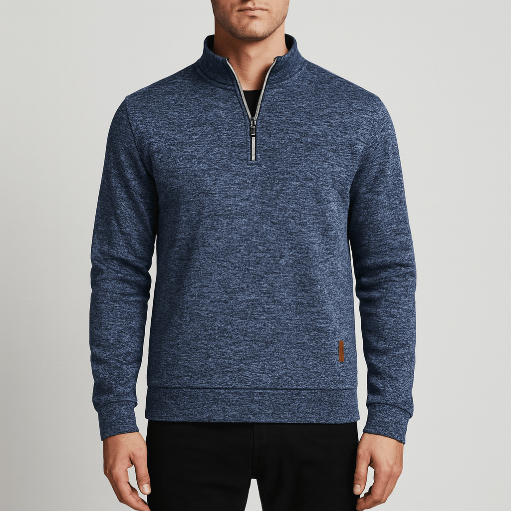 Men's - Quarter Zip Sweatshirt - Casual Pullover