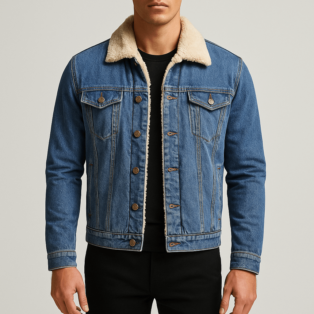 Men's - Stylish Denim Jacket with Warm Lining