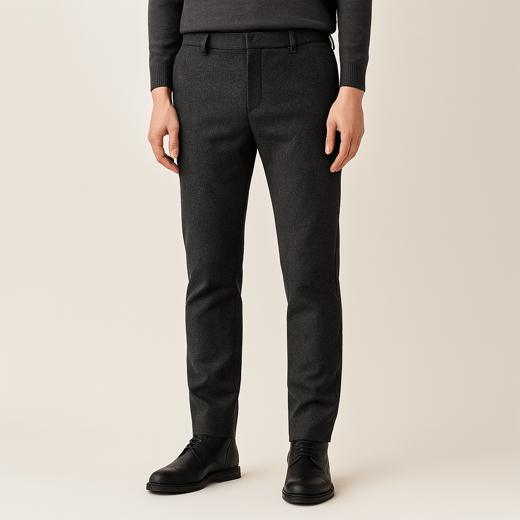 Men's - Slim Fit Pants - Comfortable Stretch Fabric - Stylish Everyday Wear