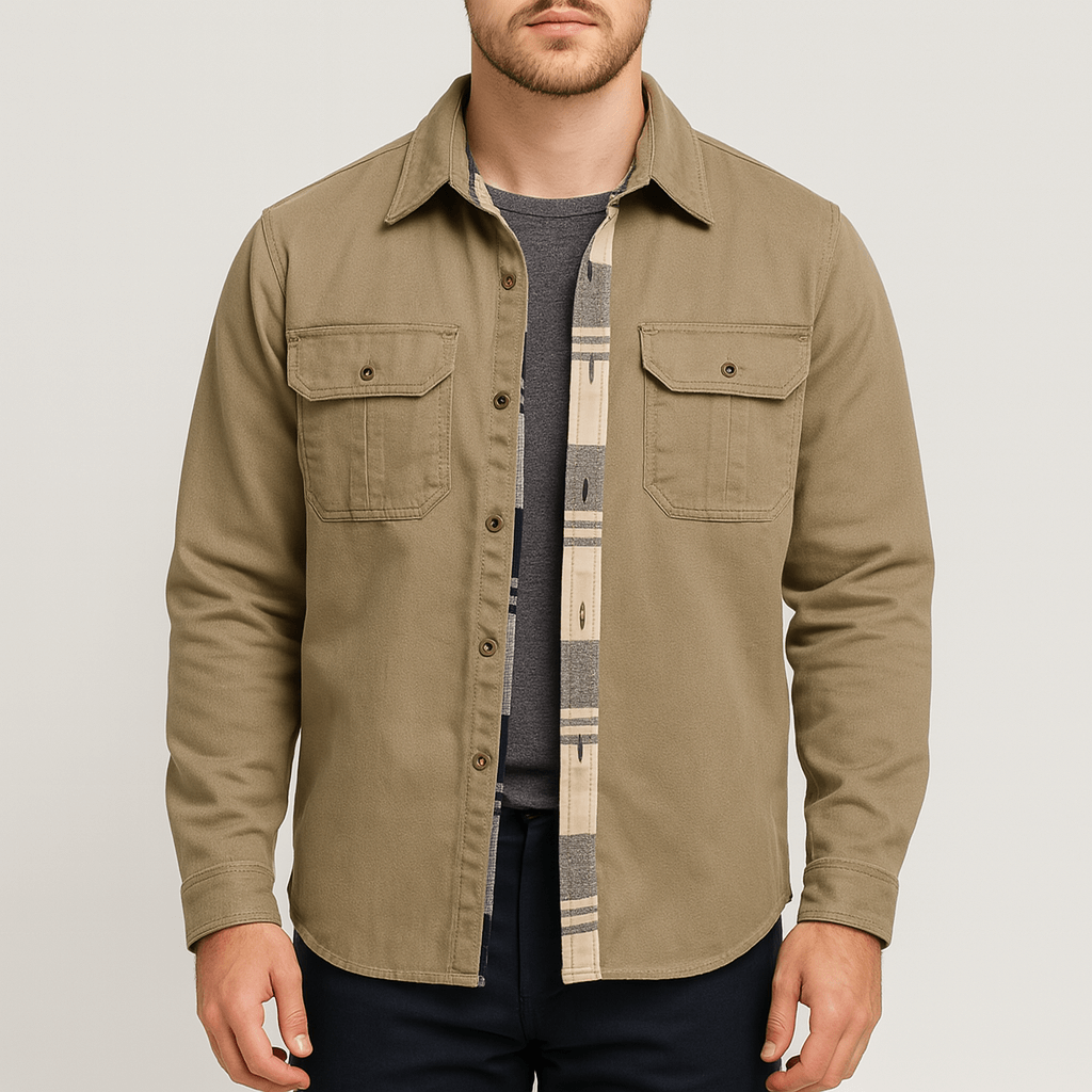 Men's - Trucker Jacket - Waxed Canvas, Soft Lining - Canvas Jacket