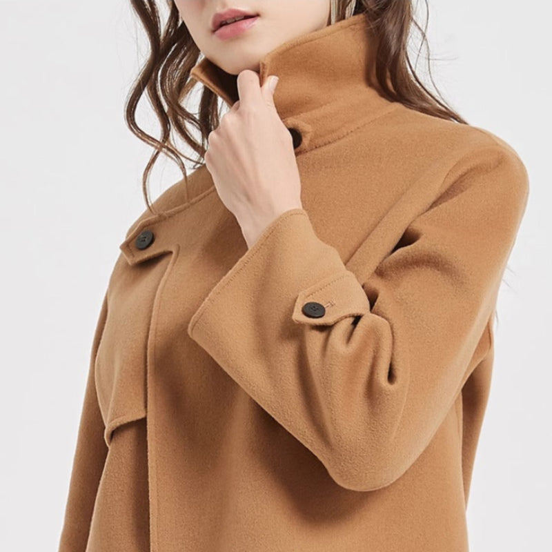 Women's - Stylish Wool Jacket - Classic Warmth & Timeless Elegance